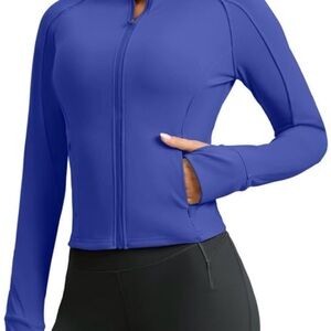 Women's Blue Zip-Up Jacket